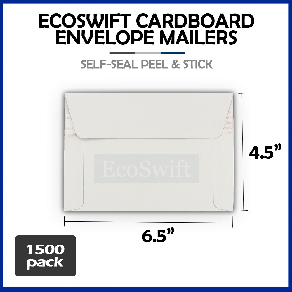 1500 – 6.5×4.5 ECOSWIFT SELF SEAL RIGID SHIPPING FLATS CARDBOARD ENVELOPE MAILER