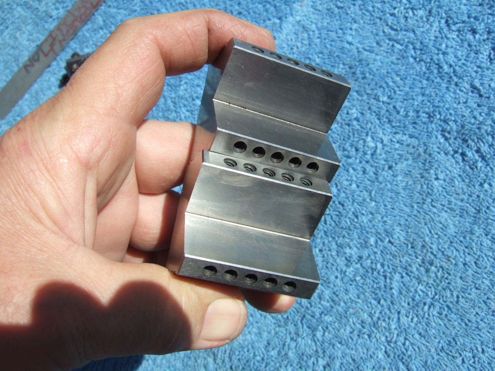 V BLOCKS GA1 2 OF4 CLAMPS USED TOOLMAKER MACHINIST MADE CLEAN VINTAGE OLD TOOLS