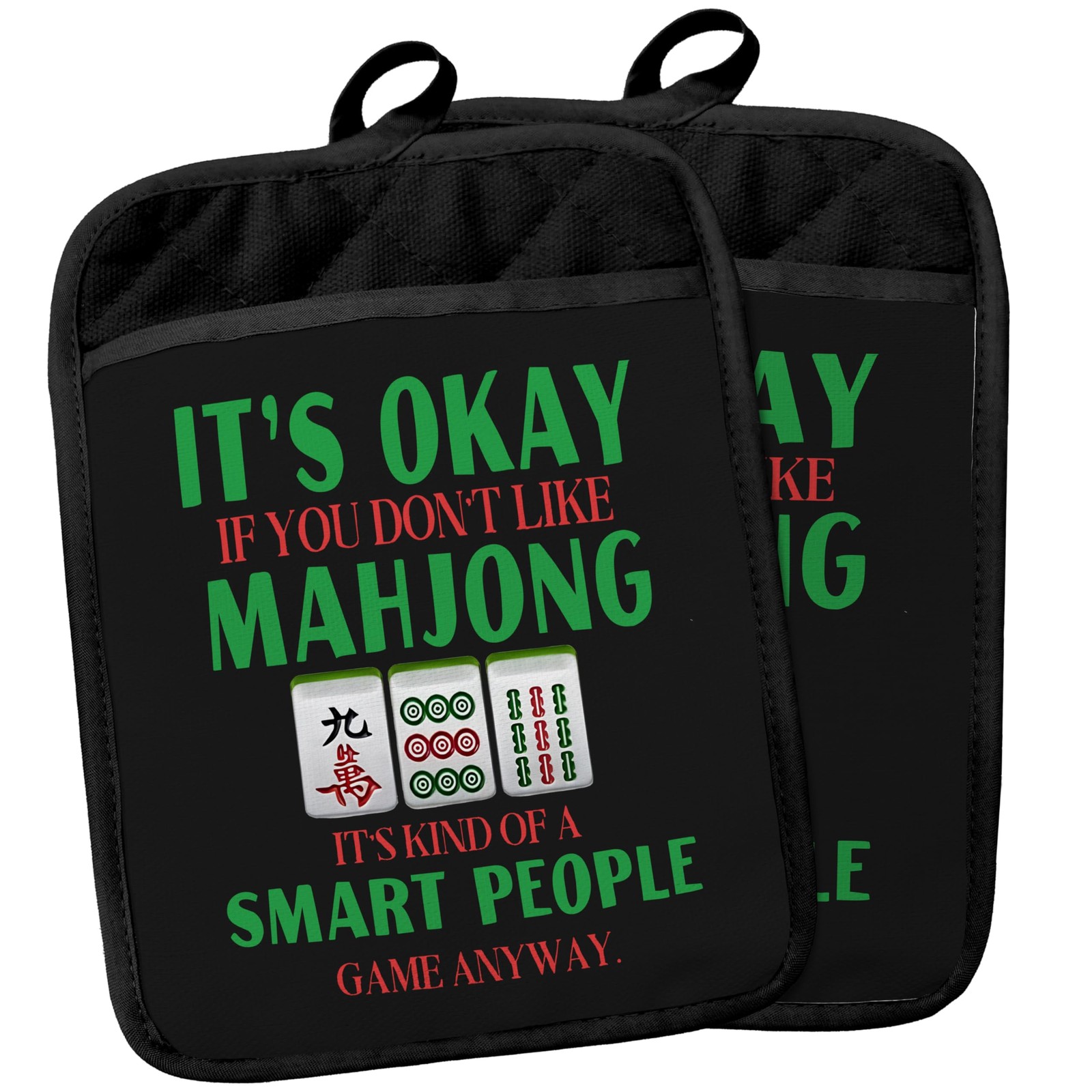 Mahjong Game Night Snack Plates – Square Ceramic Side Dishes Set of 4 Pieces