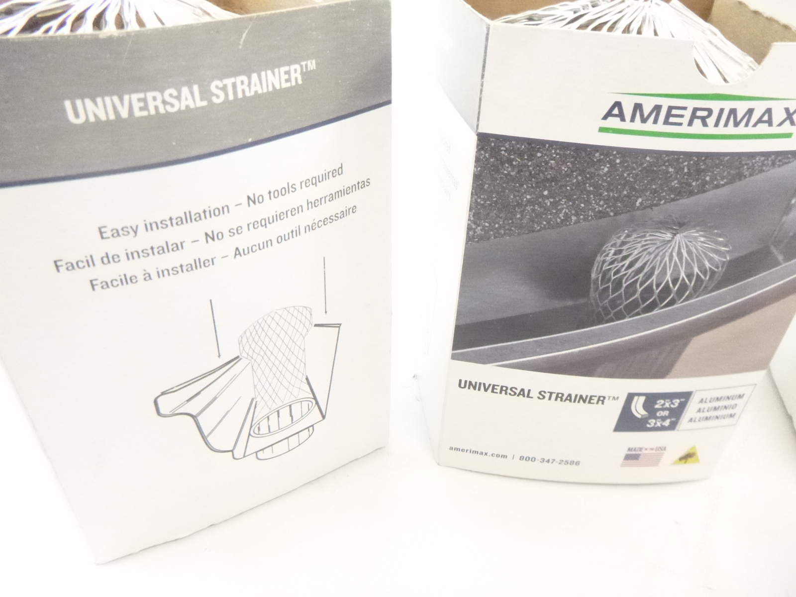 5 Pack Amerimax 3.5 in. W x 3.5 in. L Gray Aluminum Gutter Strainer