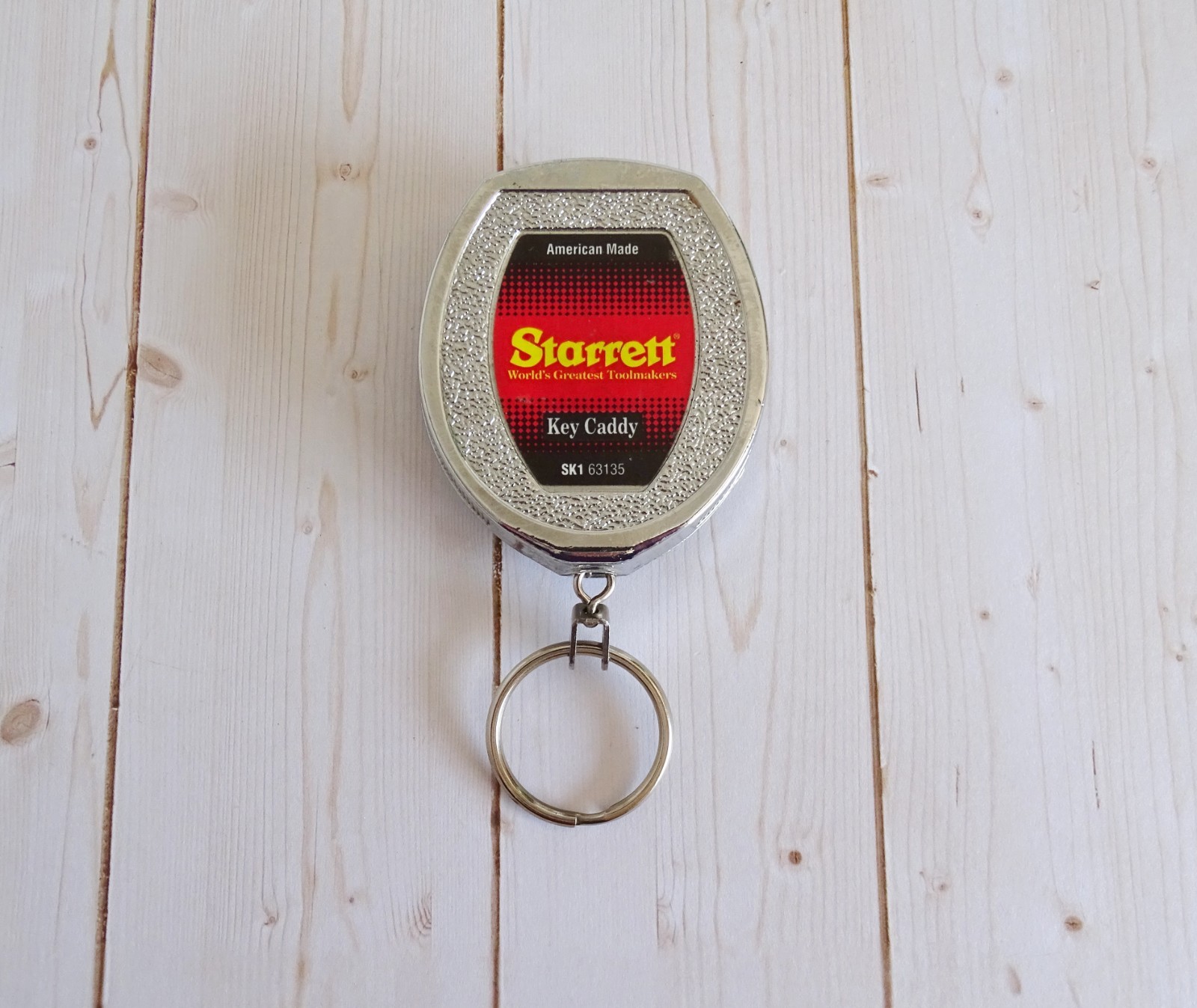 Starrett SK1 63135 Key Caddy Tool Belt Clip Retractable Chain Ring