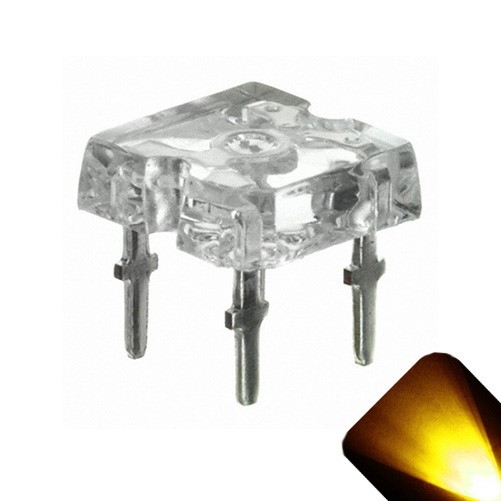 10 x Flat Piranha Yellow Gold LED Light Super Bright LEDs Ultra 3mm 5mm Tail RC