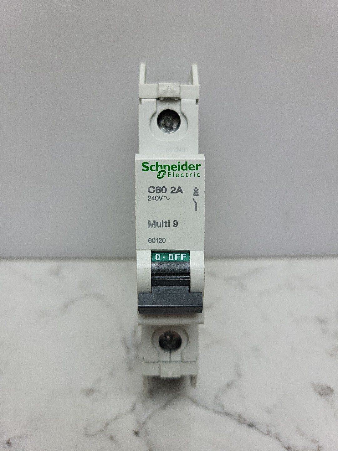 3 Pack Schneider Electric 60120 2 Amp Circuit Breaker DIN Rail 120/240 Vac Used