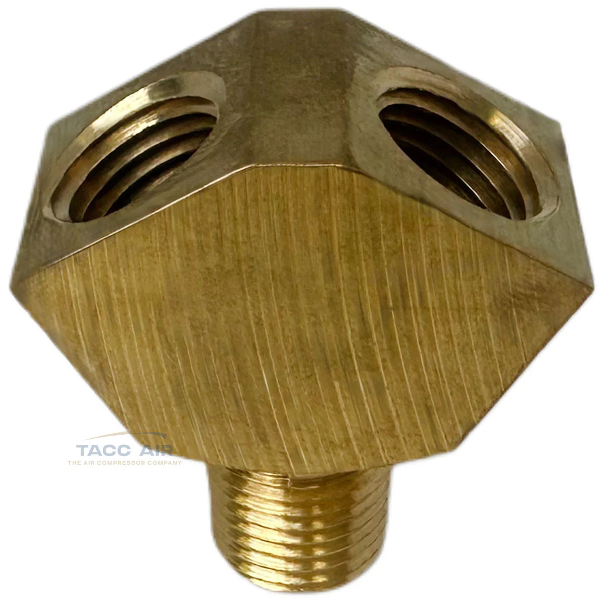Brass Y Splitter Manifold 1/4″ Male MNPT x 2 Way 1/4″ Female FNPT Fitting