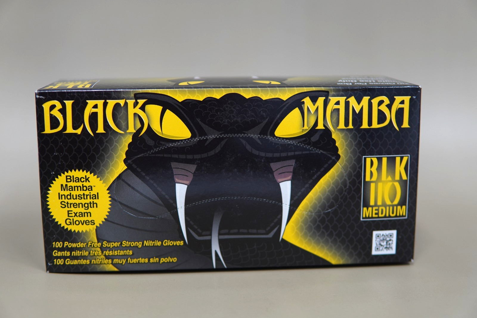 Black Mamba BLK-110 Black Mamba Nitrile Gloves, Medium (Box of 100)