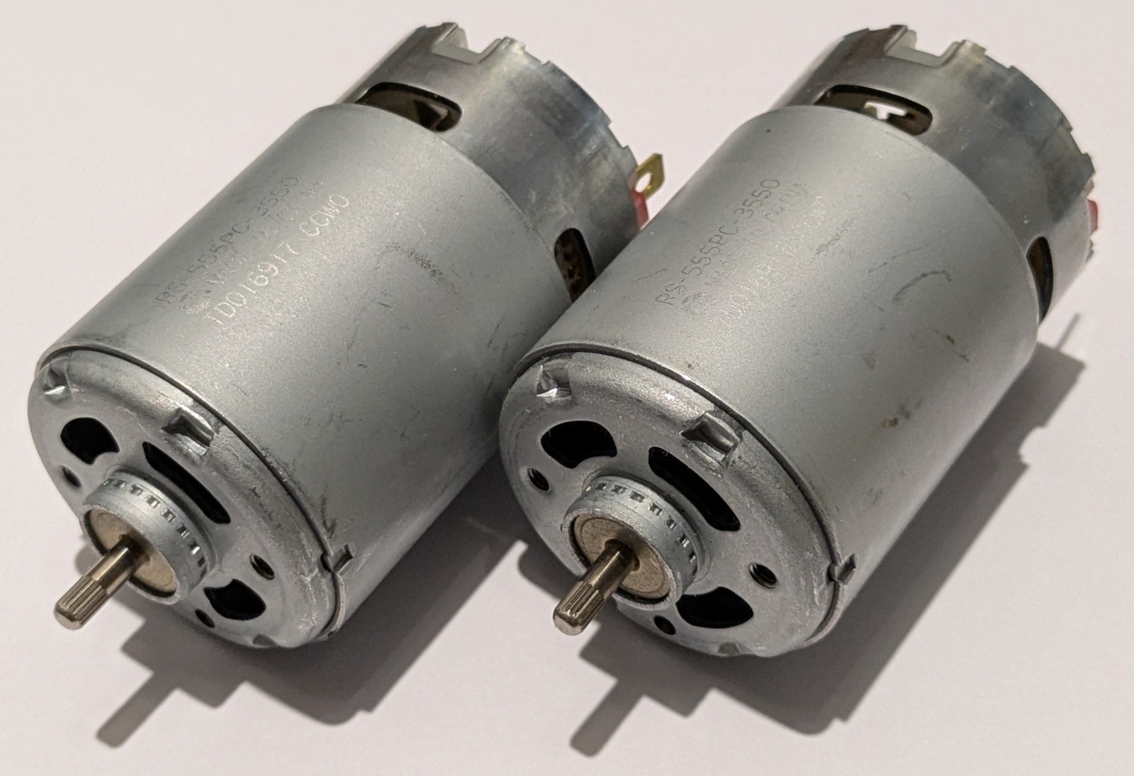 2X Mabuchi 12 VDC Low Speed / High Torque Appliance / Hobby Motor – 3.17mm Shaft