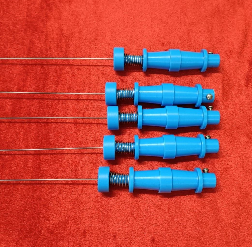 5PC-Laparoscopic Cystoscope Triprong Forceps 4FR 60CM SS Best Quality Reusable