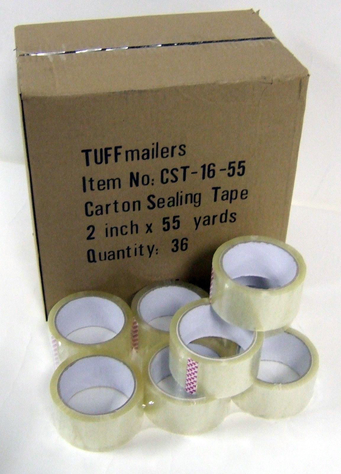 72 rolls Carton Sealing Clear Packing/Shipping/Box Tape- 1.6 Mil- 2″ x 55 Yards