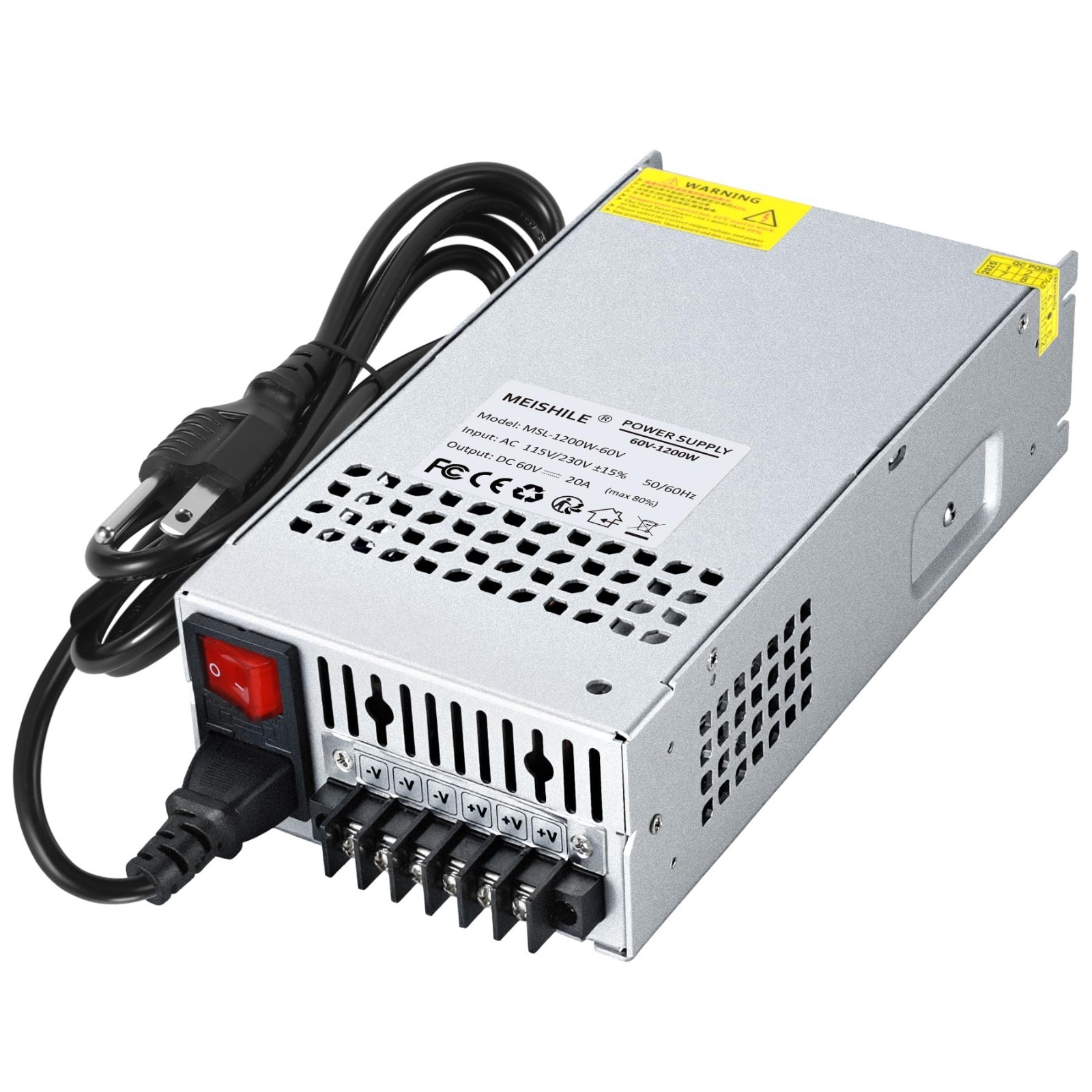 60V 20A 1200W Switching Power Supply AC to DC Converter LED Driver 110V/120V