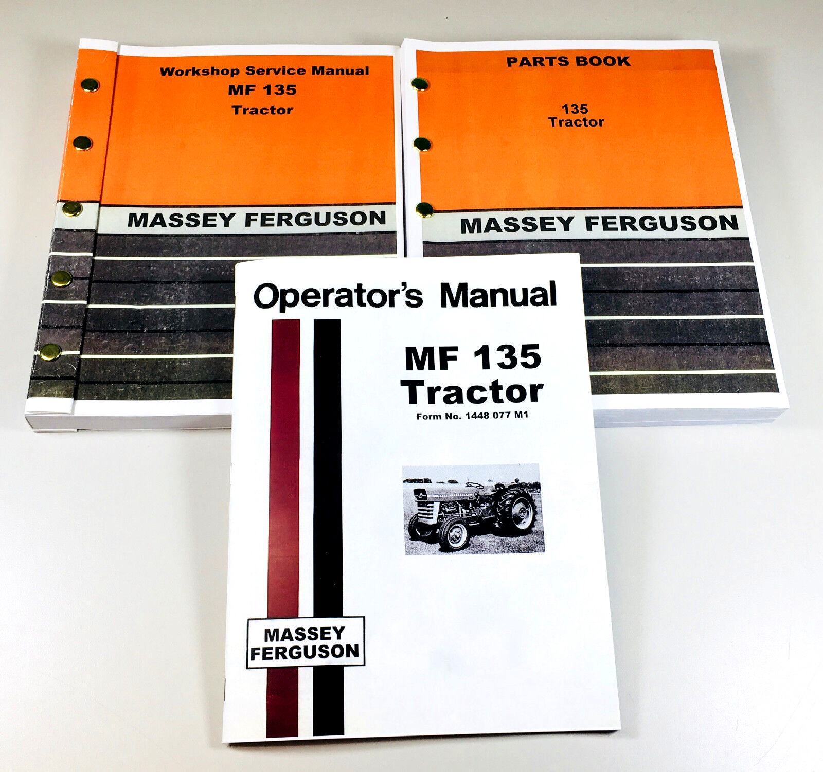 Massey Ferguson 135 Tractor Factory Service Parts Operators Manual Shop Oh Set