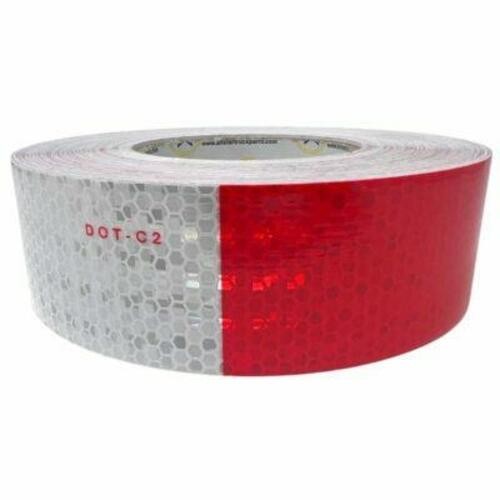 Conspicuity Tape DOT-C2 Approved Reflective Trailer Red White 2”x75’ -1 Roll