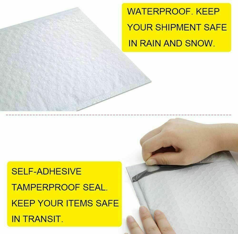 POLY WHITE BUBBLE MAILERS MAILING SHIPPING PADDED BAGS ENVELOPES #000#00#0