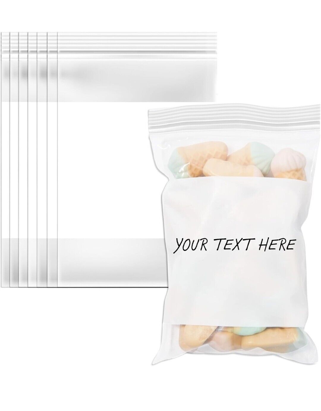 1000/PCS White Block 4″x6″ Clear Reclosable Seal Bag Plastic Zip Lock Bags 4Mil