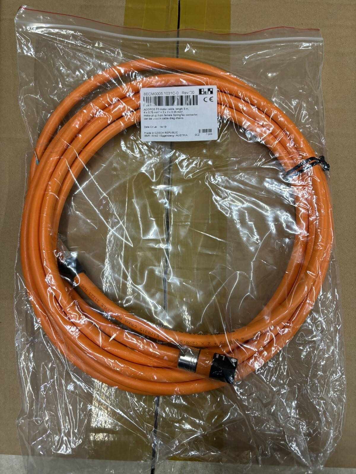 B&R Automation, ACOPOS P3 Motor cable, 5 meter, 8ECM0005.1031C-0
