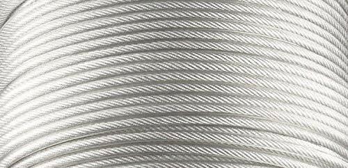 Vinyl Coated Stainless Steel 304 Cable Wire Rope 7×7, Clear, 1/16″ – 1/8″