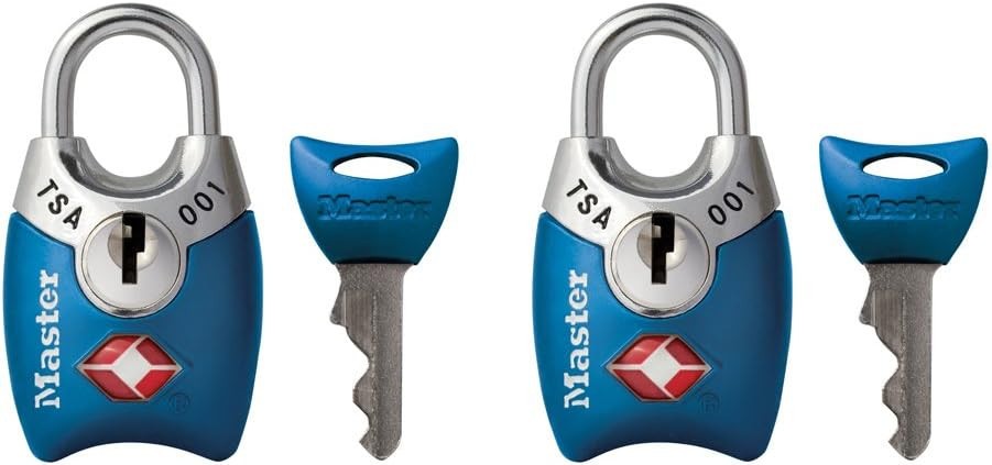Master Lock 4689T TSA Approved Keyed Luggage Lock 2 Pack Colors Vary