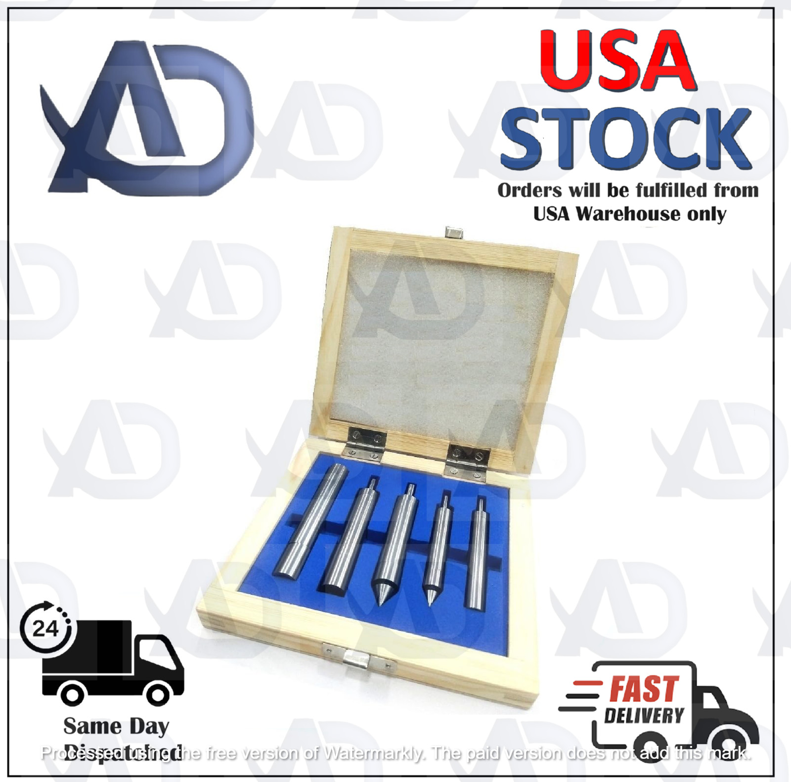 ADI Set Of 5 Piece Edge Finder Set -Hardened Tool Steel/Imperial Standard