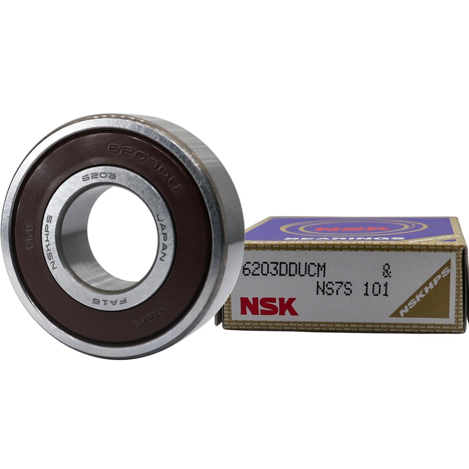 2PACK NSK 6203DDU 17X40X12MM Double Rubber Bearings MADE IN JAPAN