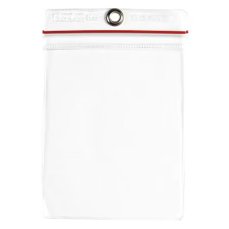 Brady 81766 Tag Envelope, Vinyl, 6 1/2 In H X 4 1/2 In W, Clear, 10 Pk
