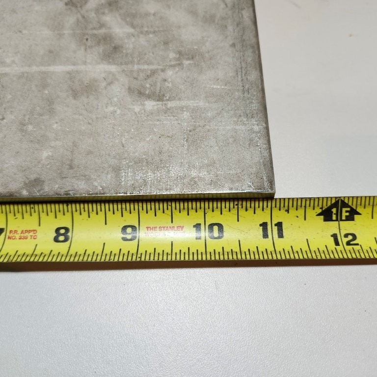1/2″ x 11″ x 24-1/2″ Stainless Steel Grade 304 Plate With 1/2″ Hole Surplus Stk