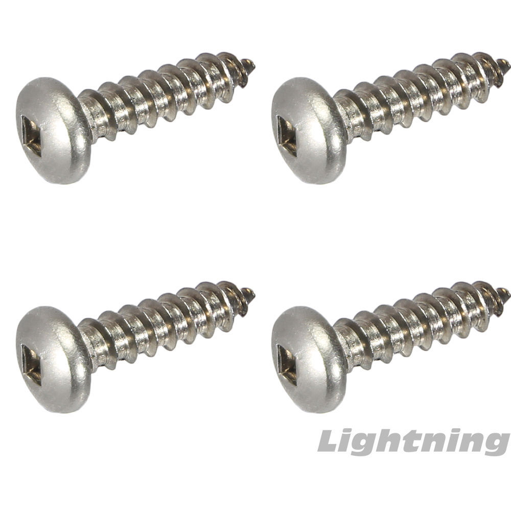 Square Drive Pan Head Sheet Metal Screws 316 Stainless Steel #8 X 1″ Qty 100