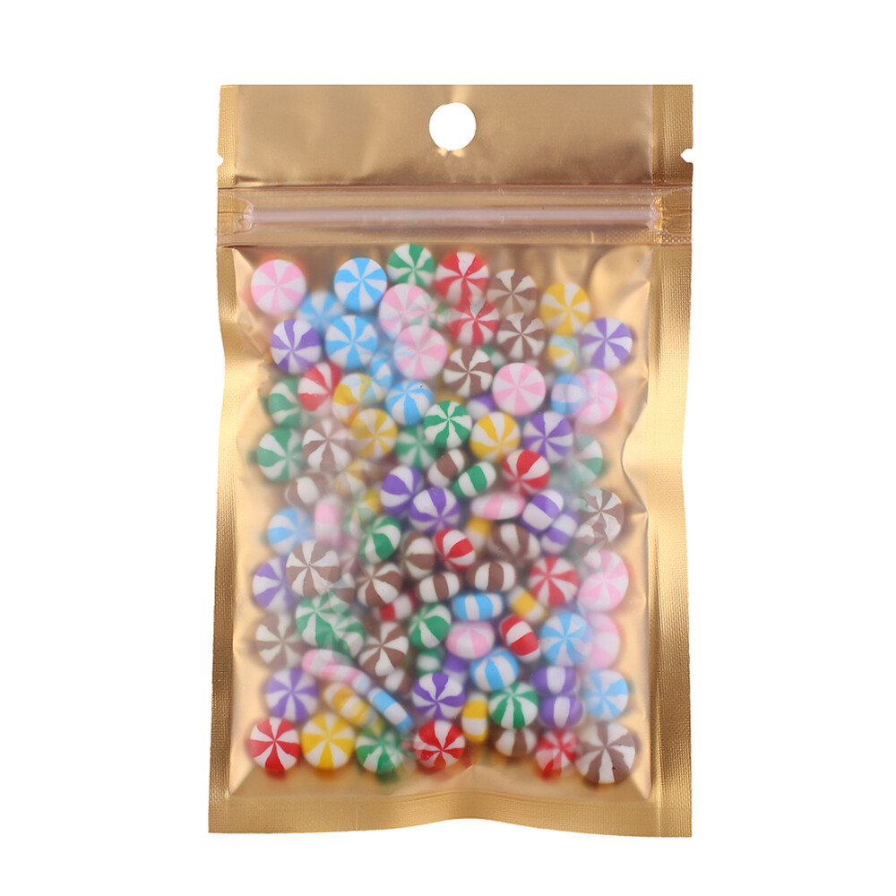 New Flat Mylar QuickQlick™ Reclosable Pouches with Hang Hole Variety Colors Size