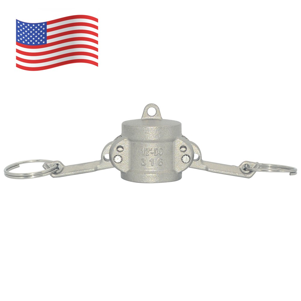 1/2” 0.5 inch Type DC Dust Cap Coupler Stainless Steel Fitting Camlock US STOCK