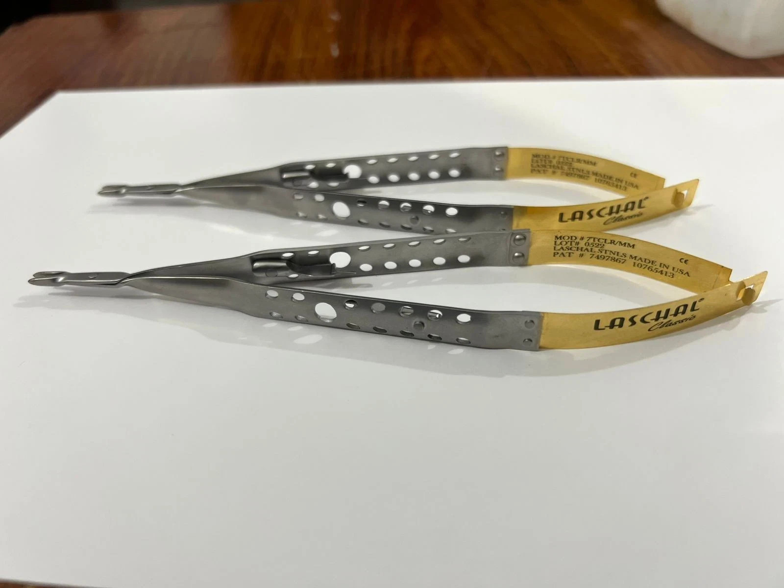 LOT OF 2 Laschal Castroviejo Needle Holder. diamond, 18CM, Straight