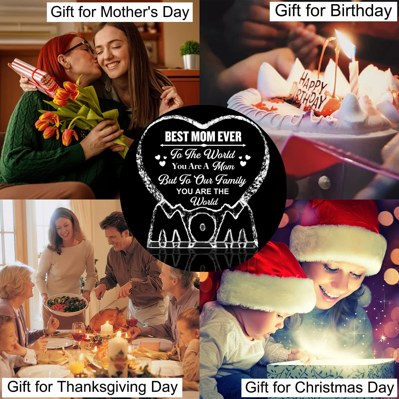 Gifts for Mom, Gifts for Mom from Daughter/Son,Valentines Anniversary Crystal Pr