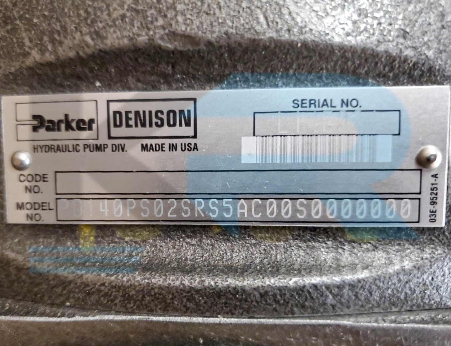 NEW Parker PD140PS02SRS5AC00S0000000 P1/PD Medium Pressure Mobile Piston Pump