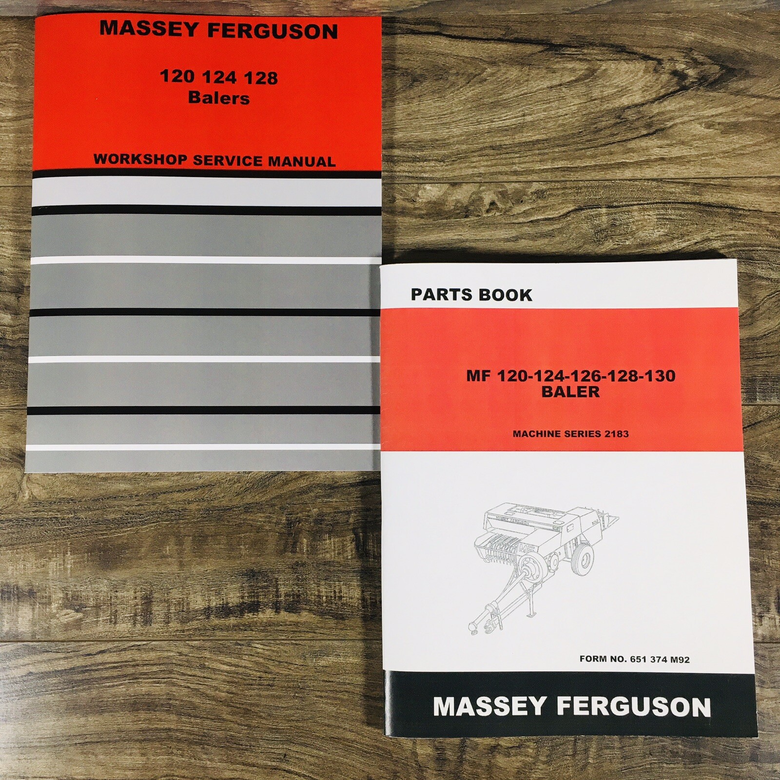 Massey Ferguson 120 124 128 Baler Service Parts Manual Repair Shop Set Catalog
