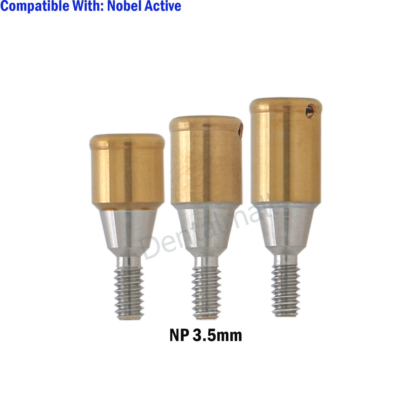Implant Overdenture Abutment for NOBEL Active NP 3.5mm Dia 1/2/3/4/5mm Height