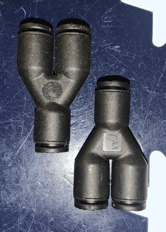 2 X 5/32” Parker Legris 3140 04 00 Union Y 31400400 X 2 Fittings