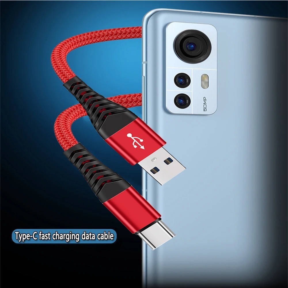 Type C Charger Cable Fast Charging Cord USB A to USB C Cell Phone