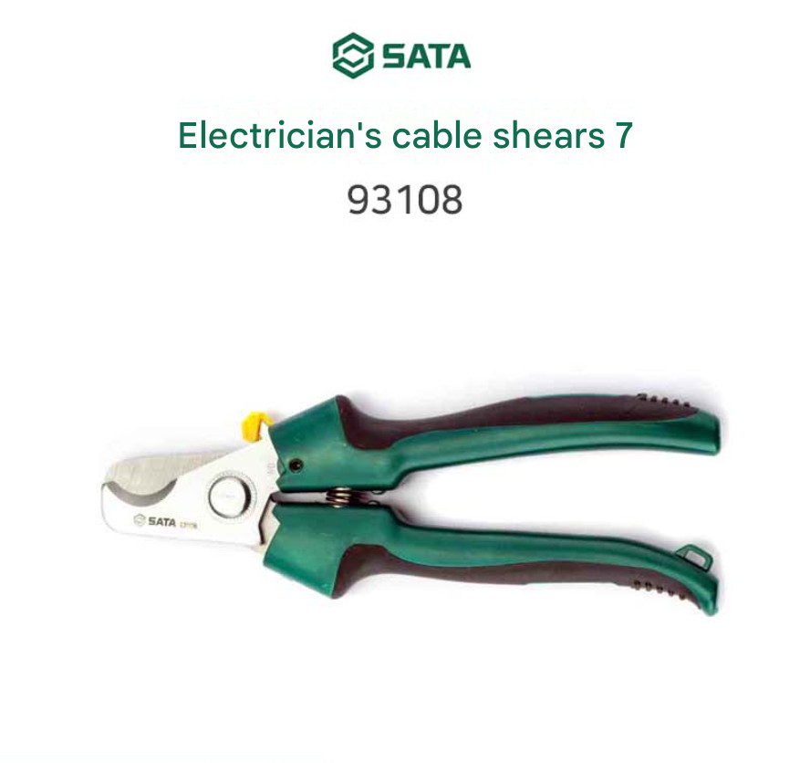 SATA 7 Inch Electrician Scissors Heavy Duty Cable Wire Cutters Utility Shears