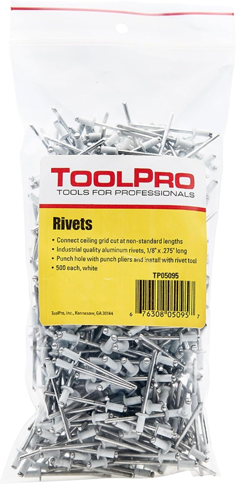 Pop Rivets for Ceilings, 1/8″ (100, White)