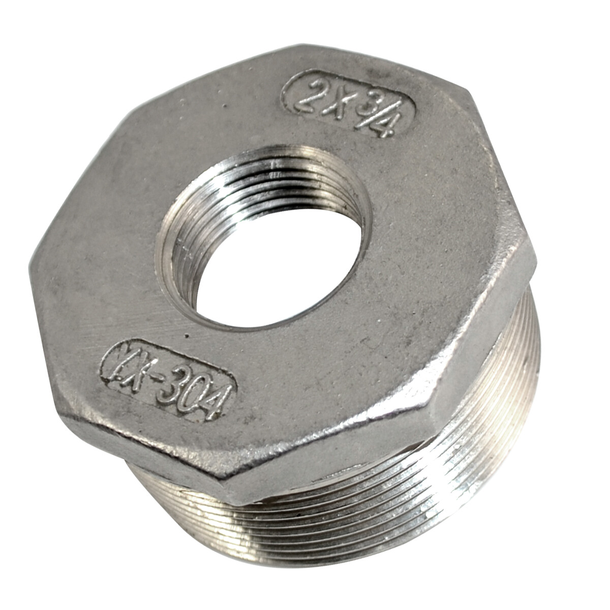 NPT 2″ male to 3/4″ female HEX Reducing bush adapter Pipe Fitting Stainless 304