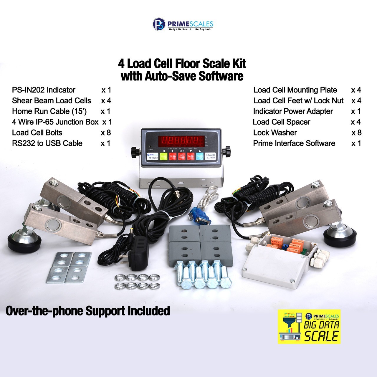 New Floor Scale / Platform Scale Kit Load Cell Capacity 2 T