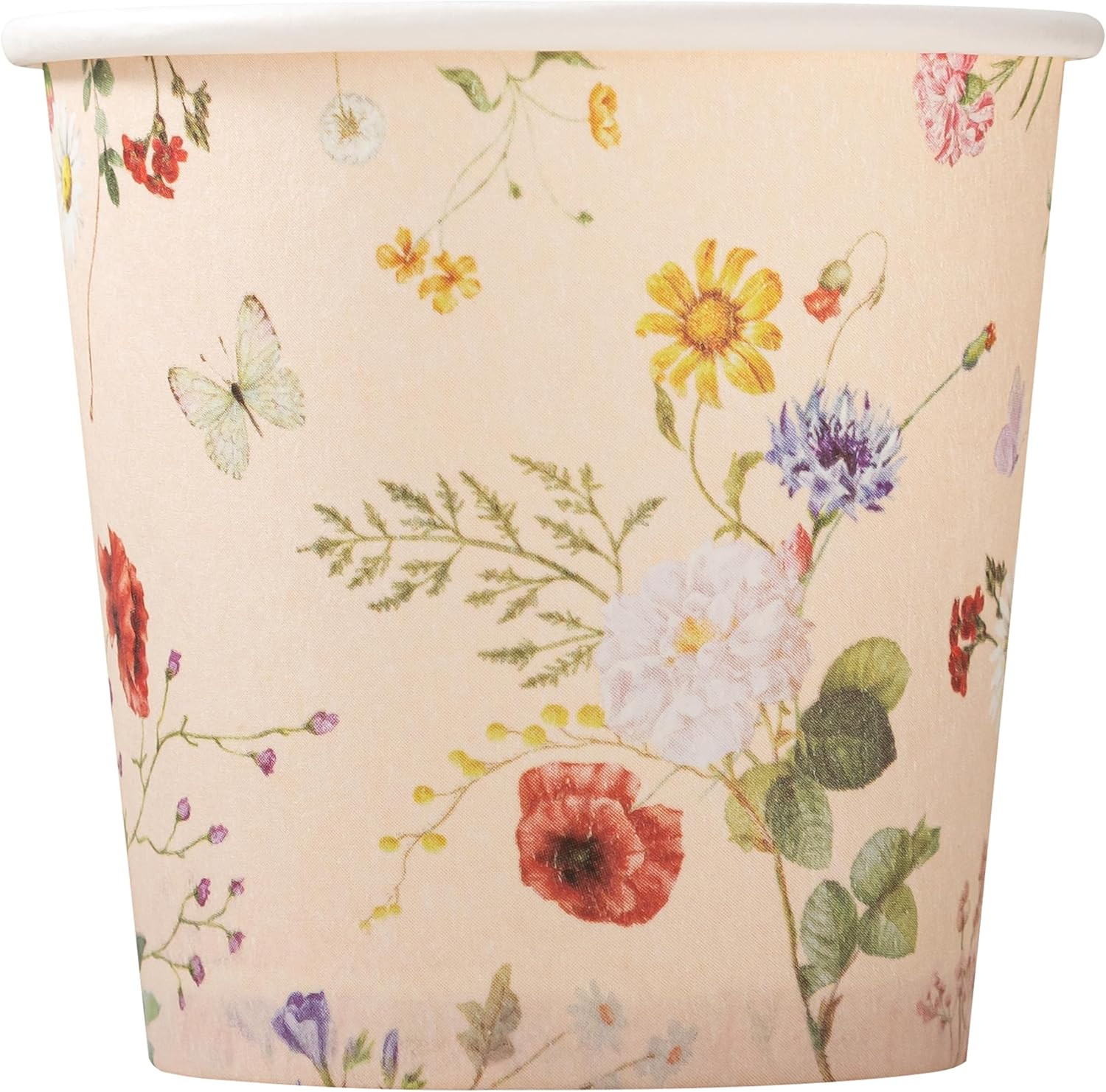 Crisky 3Oz Bathroom Cups[100 Pack] Disposable Paper Dixie Cup, Elegant Vintage F