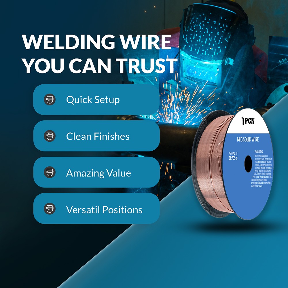 (8 x 10-Lb Spools) ER70S-6 .023″ (0.6 mm) Mild Steel MIG Welding Wire