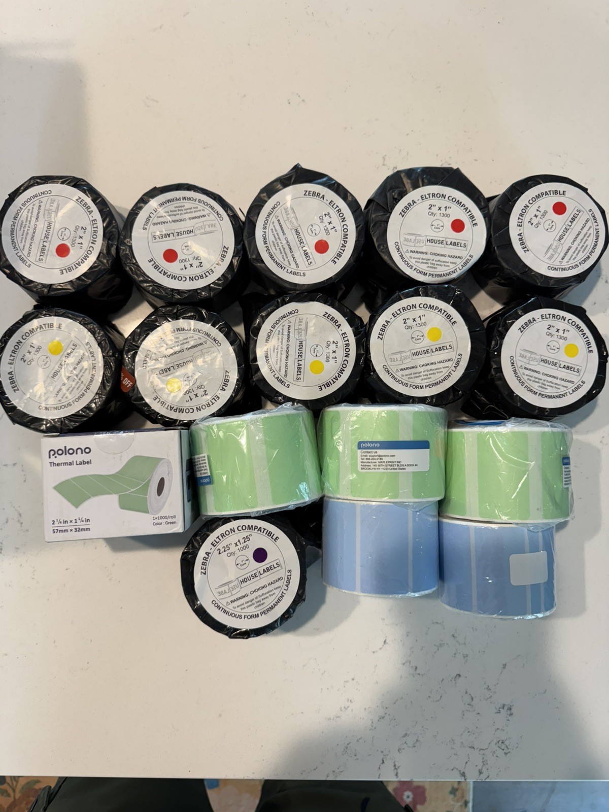 ZEBRA ELTRON Direct Thermal Labels get all labels shown