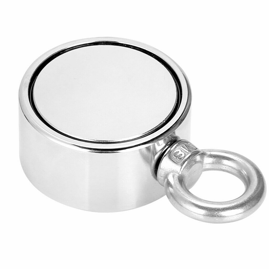 500LBS Pulling Force Round Double Sided Fishing Magnet Super Strong Neodymium