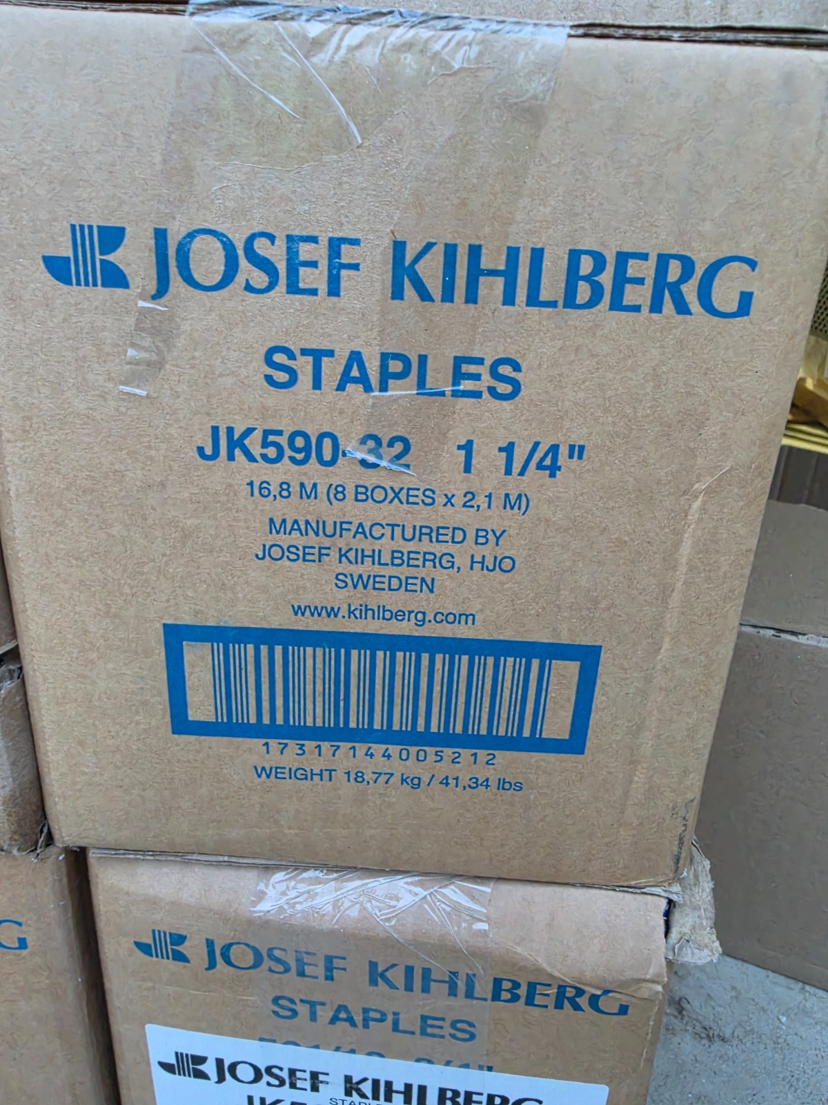 JOSEF KIHLBERG STAPLES JK590-25 8 COPPERED BOXES OF 2800 NEW