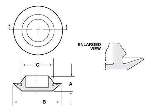100 PCS 1/2″ Flush Type Head Plugs for Sheet Metal Hole Diameter 0.5 Inch