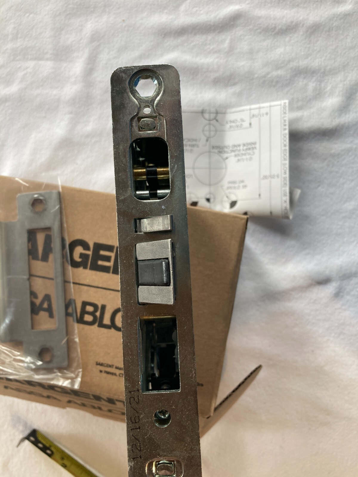 Assa Abloy Sargent BP-8204-26D, 1-1/4 1-3/4 Storeroom Mortise Lock Body, Satin F