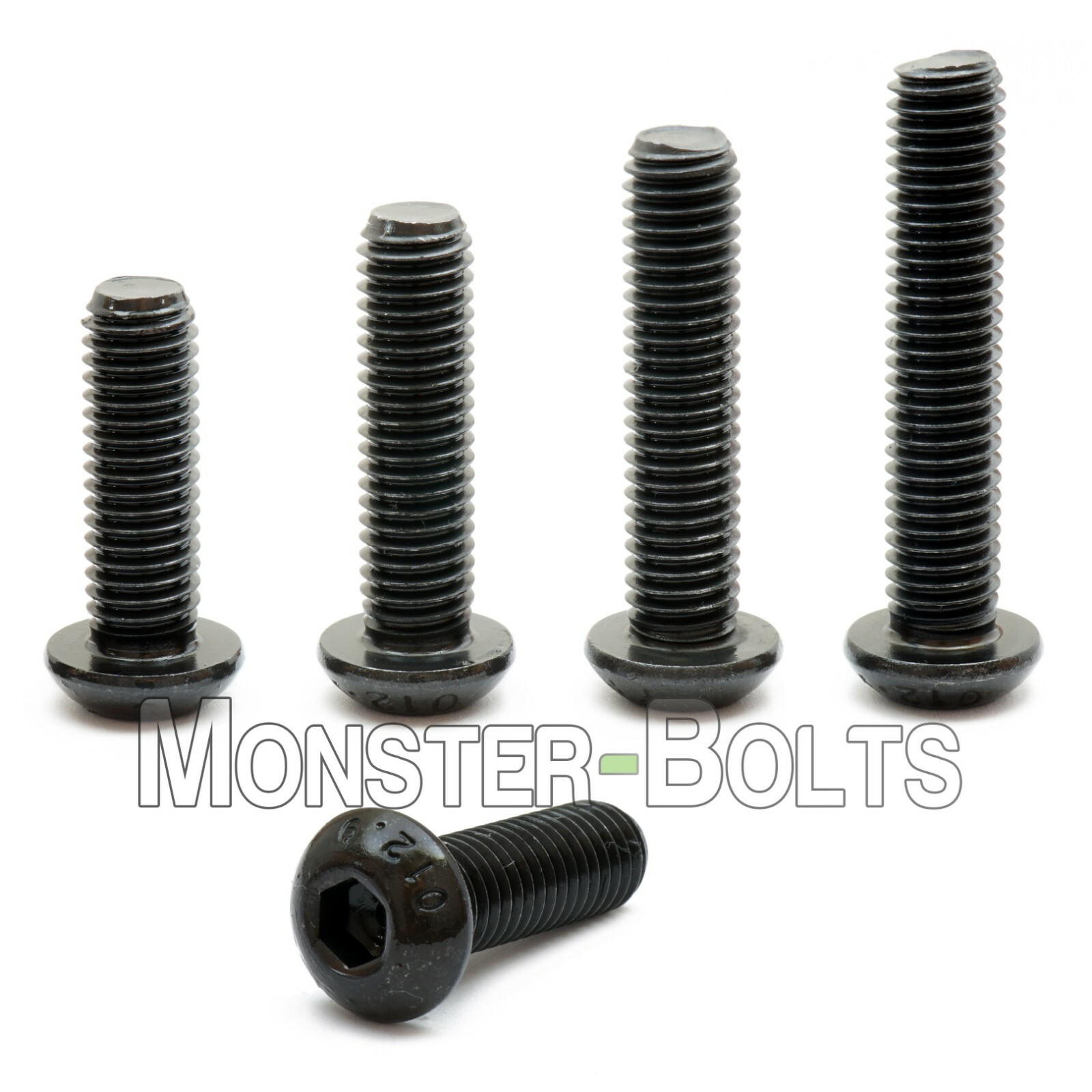 #6-40 Button Head Socket Caps Screws, Alloy Steel w Thermal Black Oxide SAE Fine