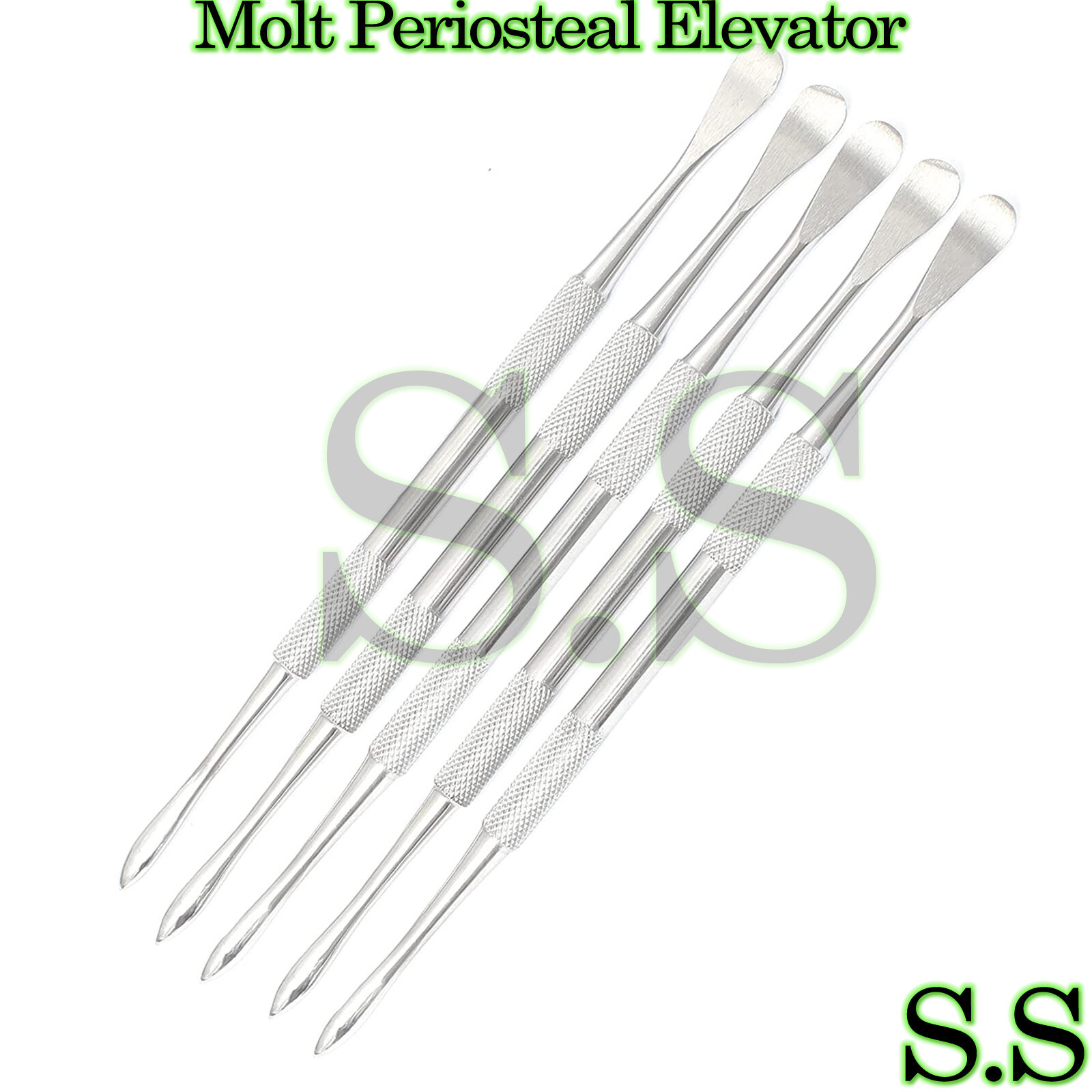 5 Pcs Molt Periosteal Elevators # M 9 Dental Surgical Medical German Grade