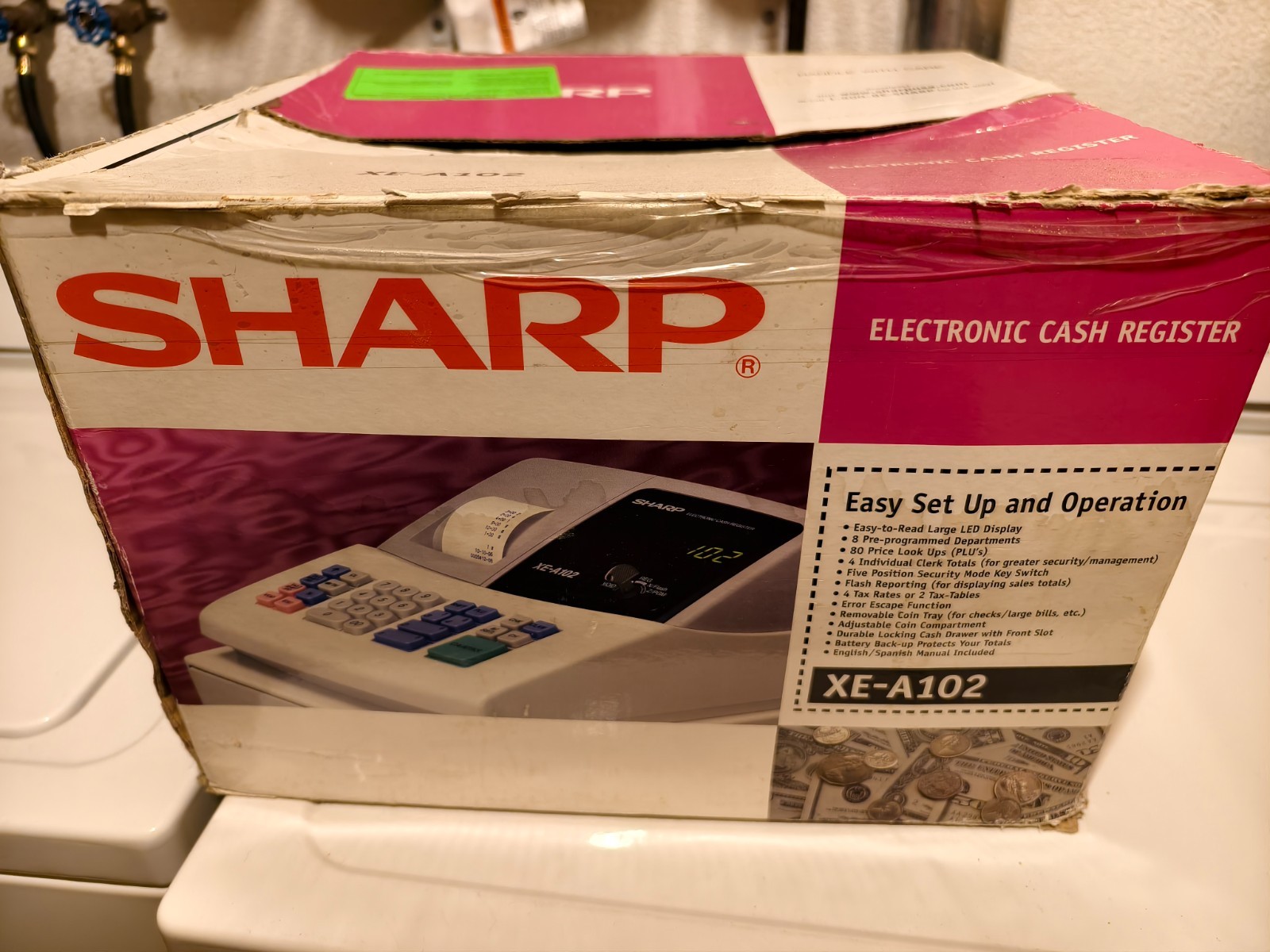 Sharp XE-A102 Electronic Cash Register with key work great