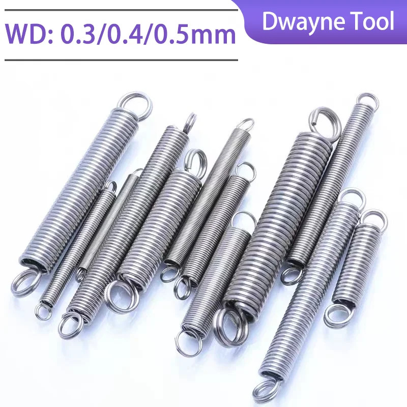 0.3/0.4/0.5Mm 304Stainless Steel Tension Spring Corrosion Resistant, Durable-Gre