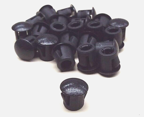 x25 ESSENTRA 62MP0250 1/4″ HOLE CAP DOME PLUG BLACK PLASTIC NYLON HEYCO STYLE